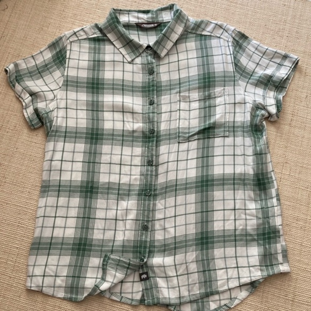 Mountain Khakis Green Plaid camp Button-Up Shirt